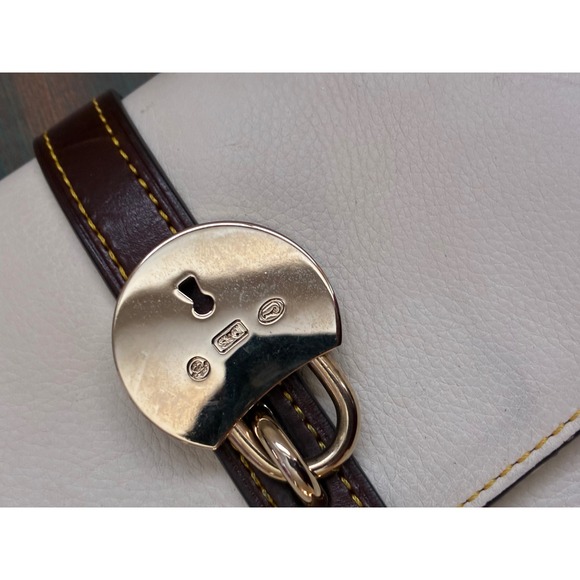 Dooney Bourke Cream Pebble Leather Lock Crossbody Bag - Picture 8 of 16